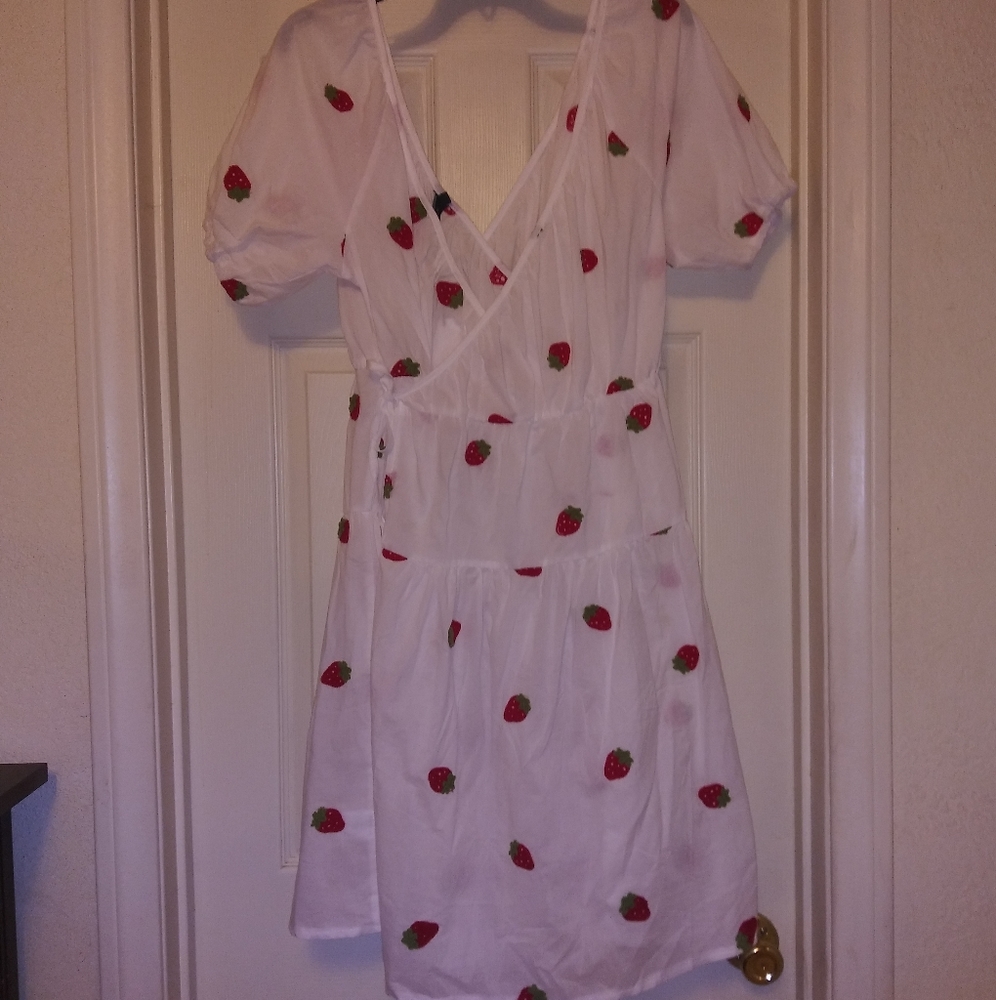 Strawberry Linen Dress